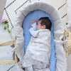 Single Layer Swaddle Blanket - Minako Cornflower/ Stone