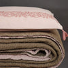 Kantha Cross Stitch Baby Blanket - Khaki/ Mink