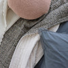 Crochet Circular  Wool Cushion - Peach Blossom