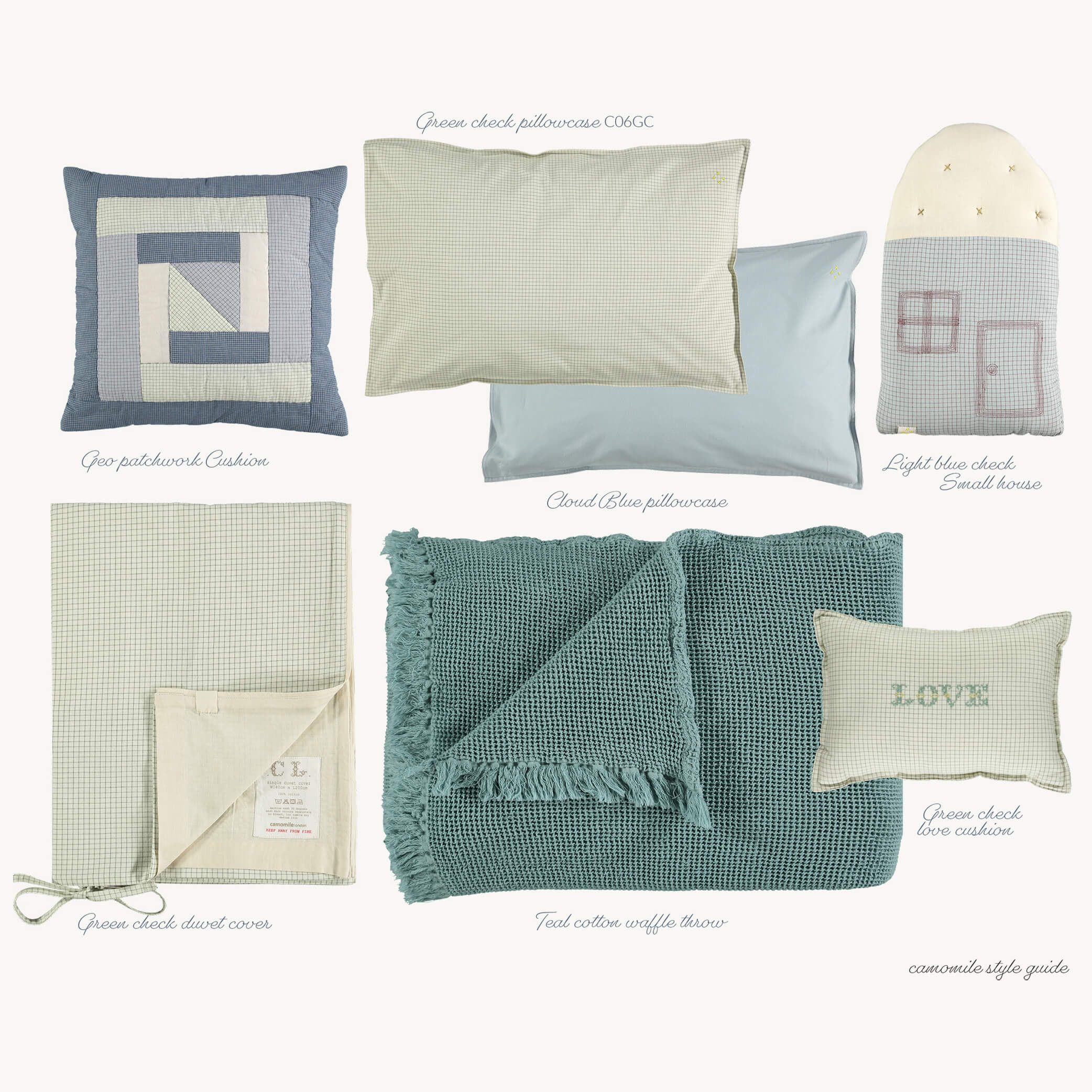 Geo Patchwork cushion cover - hand quilted