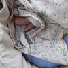 Single Layer Swaddle Blanket - Minako Cornflower/ Stone
