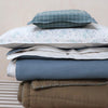 Organic Cotton Reversible Duvet Cover - Blue grey/Stone