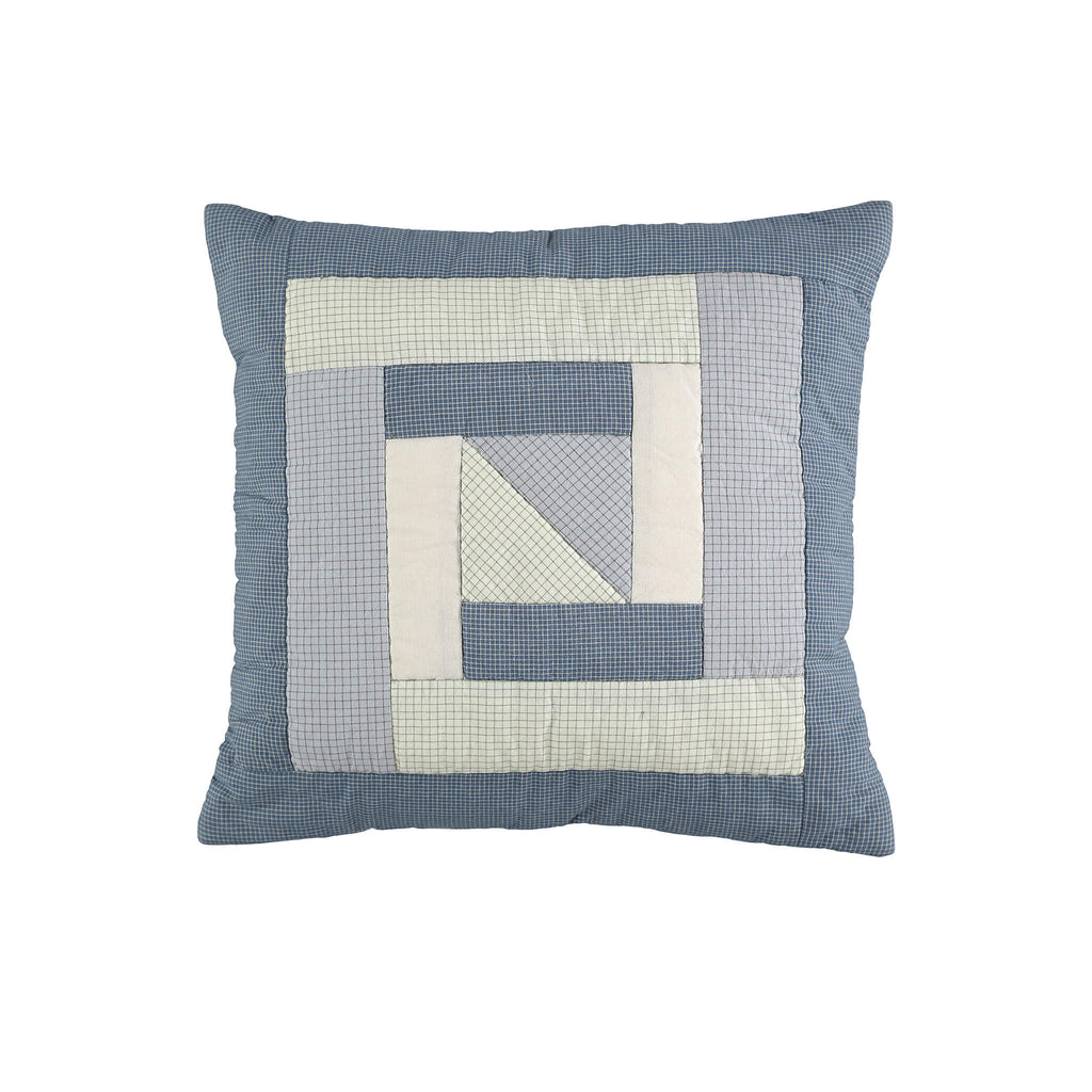 Geo Patchwork cushion - hand quilted