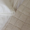 Organic Cotton Percale Lace Ivory Top Flat Sheet