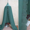 Scallop Embroidered Canopy - Teal