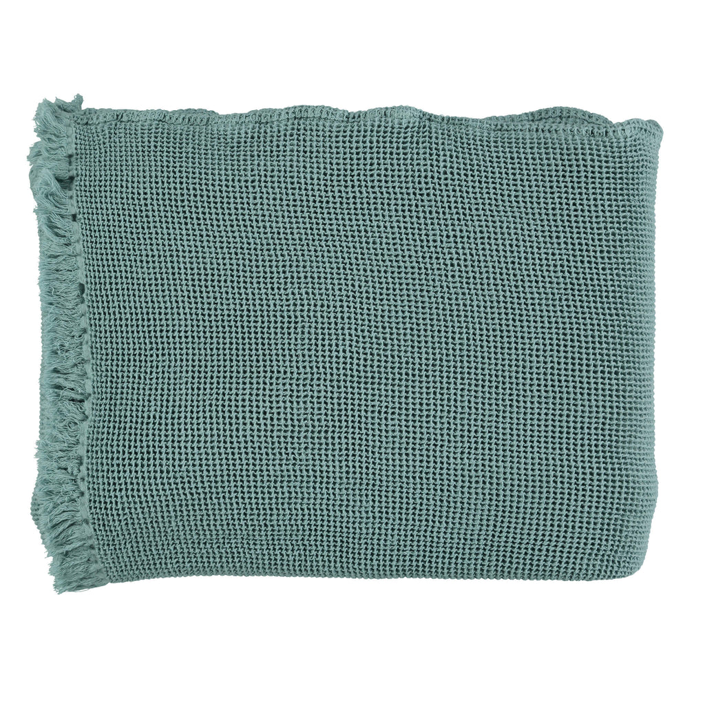 Teal sales waffle throw