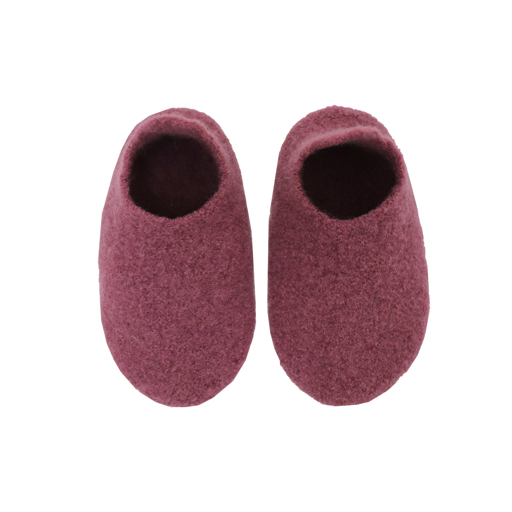 Hand made Boiled Merino Wool Slippers Vintage Rose Camomile London